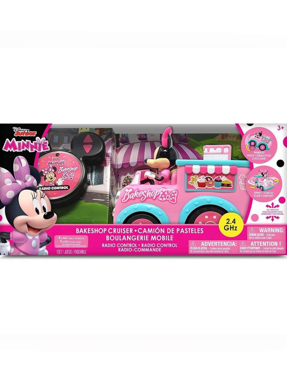 Disney Junior: 9" RC Minnie's Bakeshop Truck, Wheelies & Spins, 2.4 GHz, Ages 3+